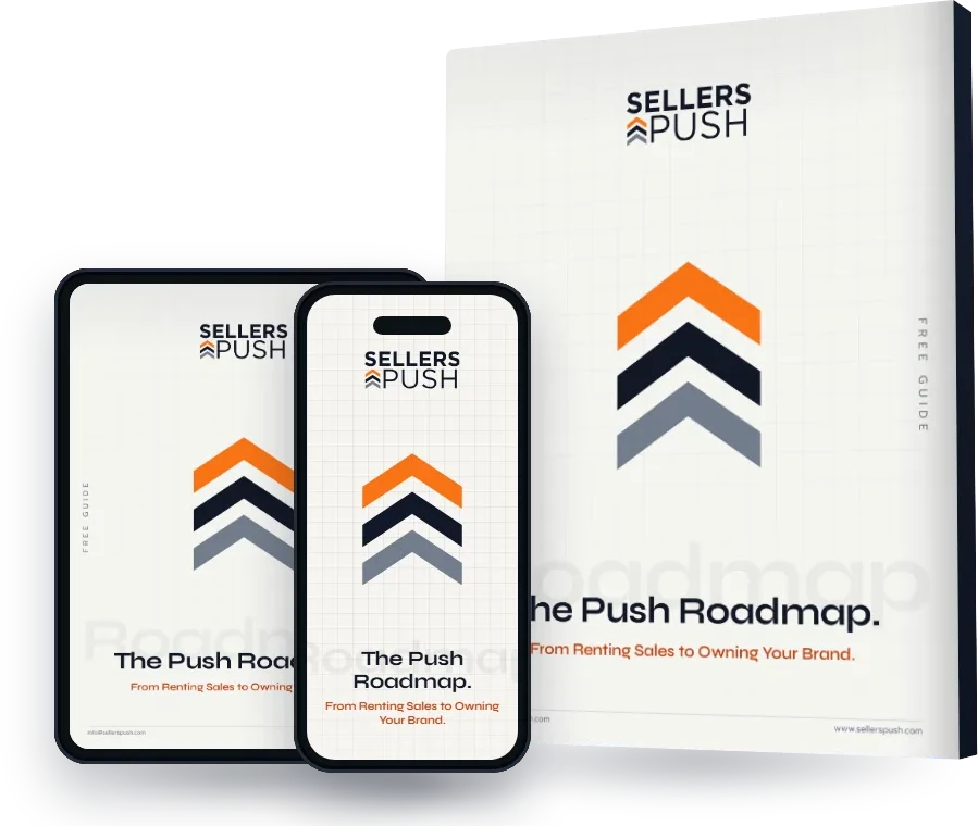 The Push Roadmap guide as a book, on tablet and phone